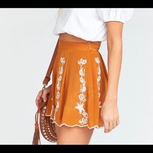 Show me your mumu orange silk shorts